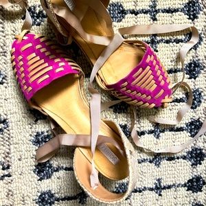 Schutz Athena Ribbon Espadrilles (NWOT)